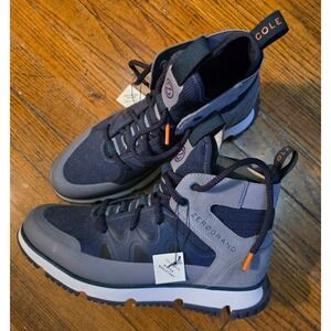 Cole Haan Zerogrand Men's Navy Grey Mid Top Winter‎ Boots Size 9.5